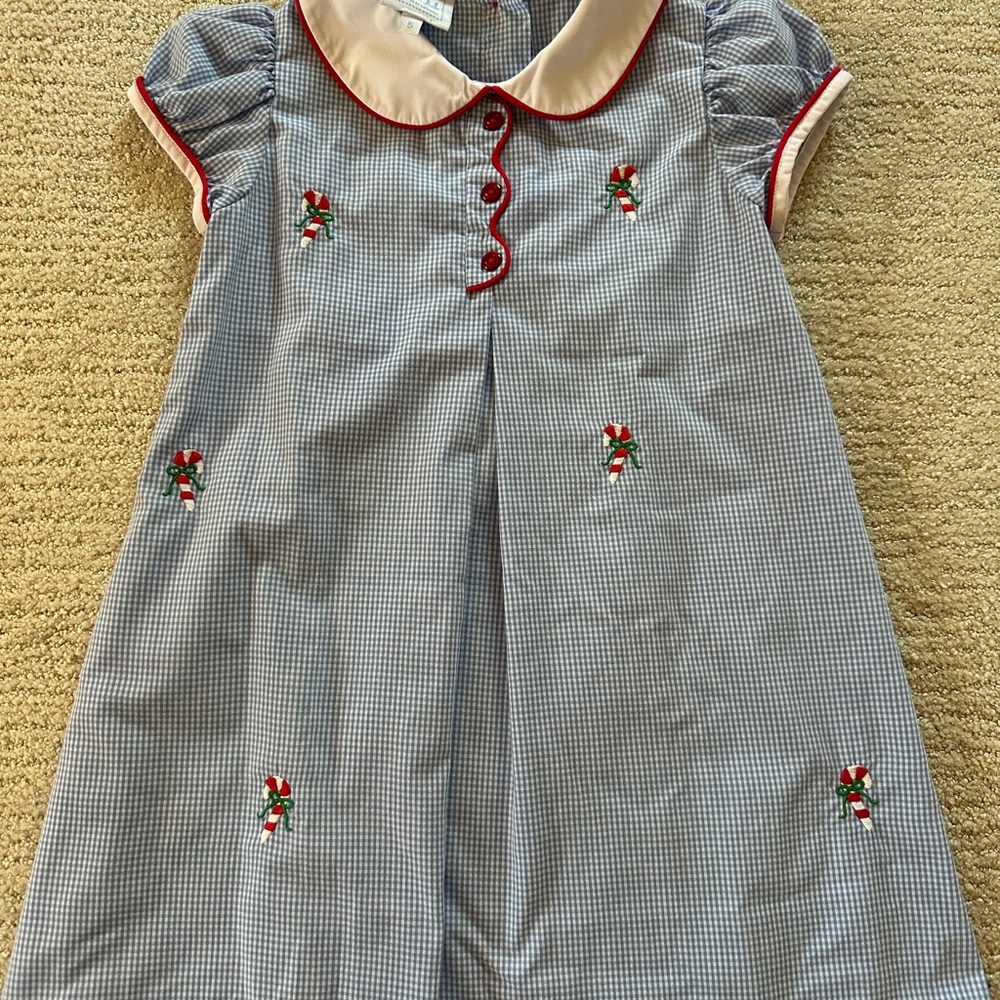 Little English Blue and Red Checkered Dress